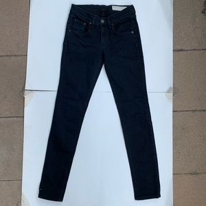 Rag and bone black skinny jeans size 24